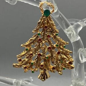 Hand Crafted Ornament - created from vintage Christmas tree pin / brooch